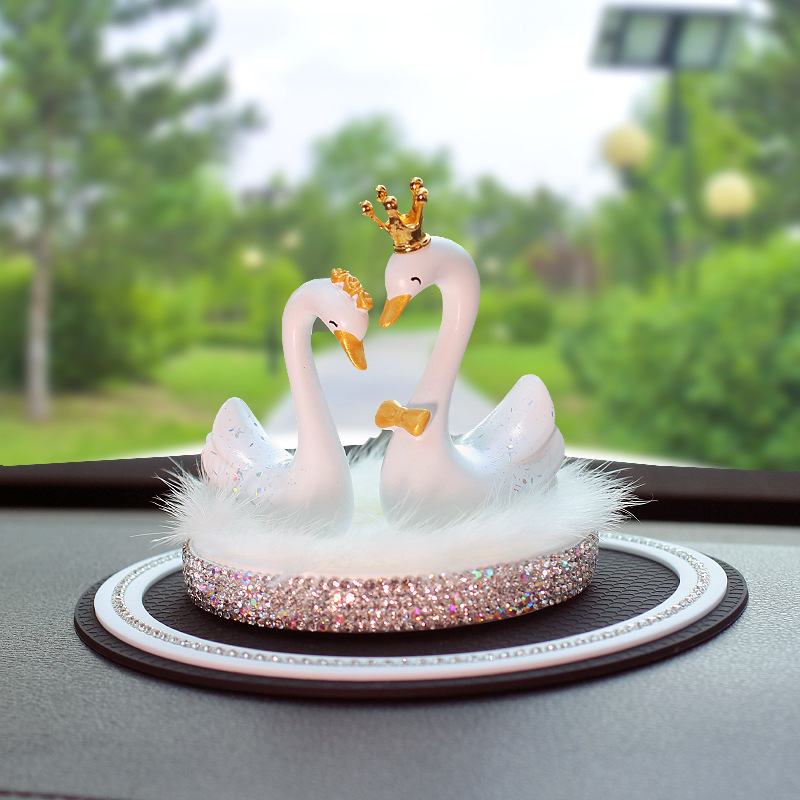Nuevos adornos de automóvil cisne, adornos de automóvil creativos, adornos de consola central, adornos de aroma, artículos de automóvil para mujeres