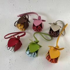 miu家缪系包挂真皮手工花苞花朵包包挂件大牌平替汽车挂件钥匙扣