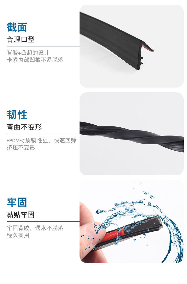 Suitable for New Mercedes-Benz Glc300L Window Sound Insulation Strip Glc260L Door Seal Strip Interior Modification