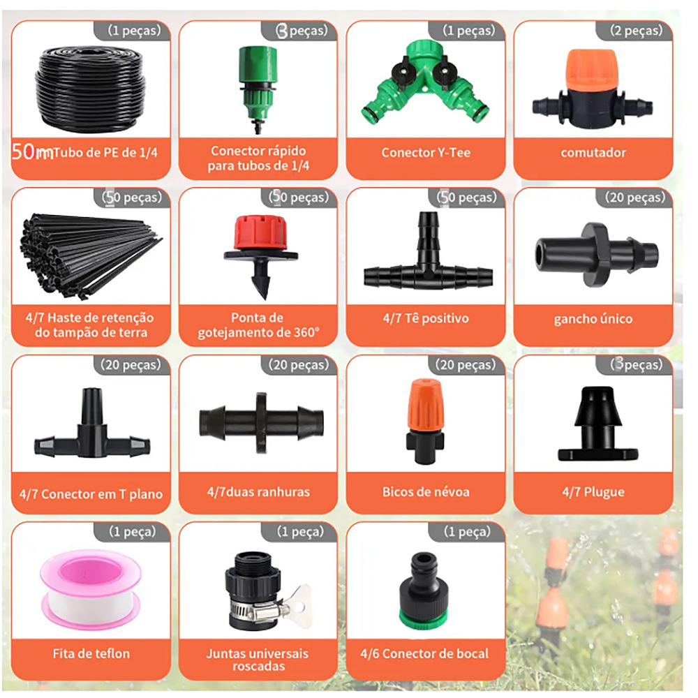 Amazon explotó 164ft jardín conjunto de riego DIY riego de flores automático conjunto de riego de goteo automático