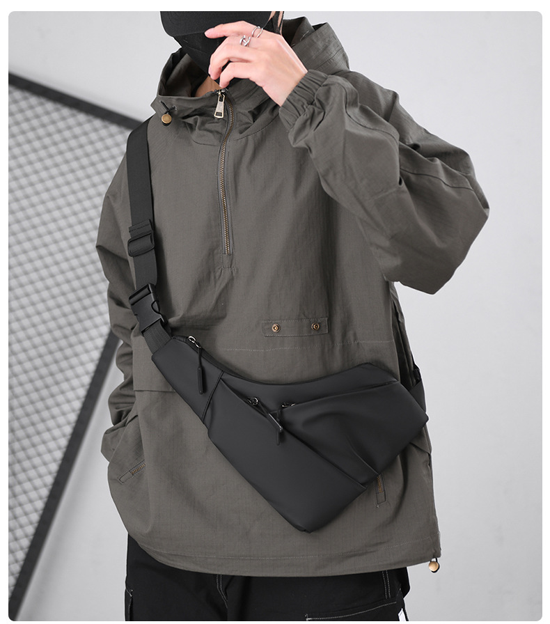 Fashionable men's underarm prepuce chest bag, men's backpack, single shoulder chest bag, anti splashing diagonal chest bag, large capacity chest bag_voghion.com