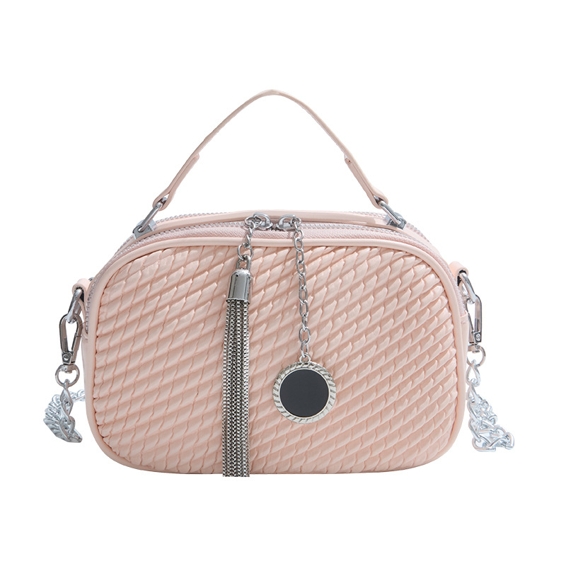 Bolso de cadena de textura transfronteriza 2025 verano nuevo bolso de hombro rombo de moda bolso de mensajero de mujer de estilo occidental
