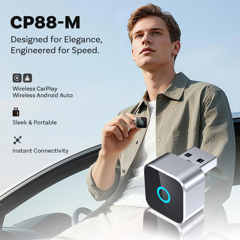 Metal Mirror Carplay Adapter - 2 in 1 Carplay Android Auto
