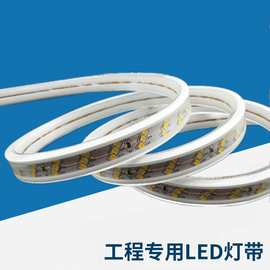 LED灯带220V七彩RGB2835户外防水5730室内外工程工地家用三色灯带