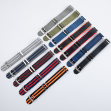 适用欧米*茄007尼龙表带劳力*士海马300超霸蝶飞幽灵党NATO 20/22