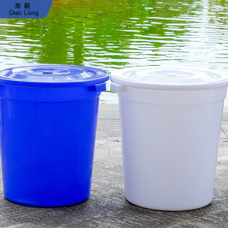 Пластиковое ведро, утолщенное ведро для воды, пищевое бытовое ведро для хранения воды, большое белое ведро, большое, очень большая емкость, круглое, для брожения, бесплатная доставка