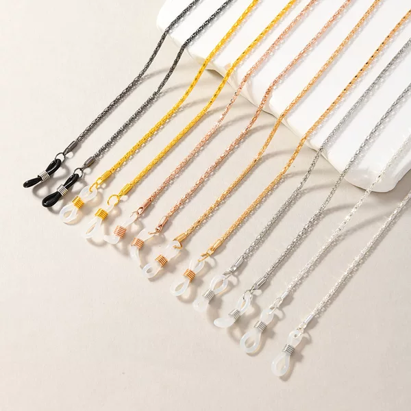 Diamond Chain Retro Neck Strap Fashion Lanyard Glasses Chain Women's Trendy Metal Chain Glasses Decoration