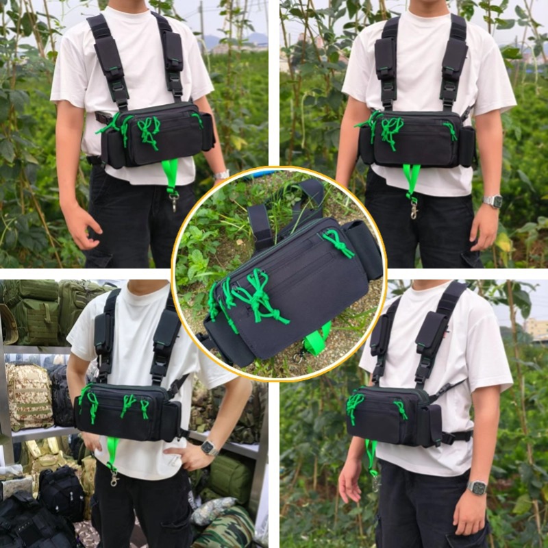 Bolso de pecho deportivo multifuncional transfronterizo para hombres Bolso de pecho para fotografía al aire libre Bolso de pecho para almacenamiento de drones impermeable resistente al desgaste