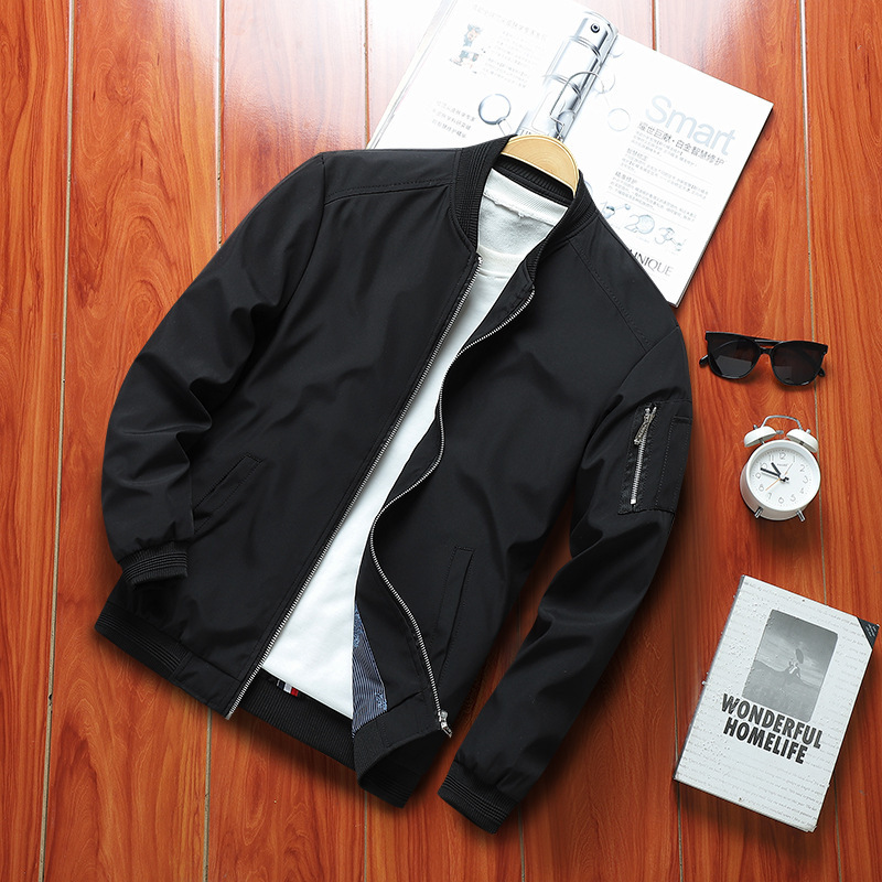 Cross-border New Spring and Autumn Men's Thin Jacket Casual Jacket Men's Baseball Suit Men's Leather Youth 9937
