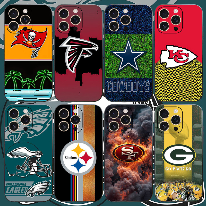 Suitable for Apple 16Promax Mobile Phone Case Nfl Team Iphone17Pro Football 49Ers Tpu Soft 15Pro