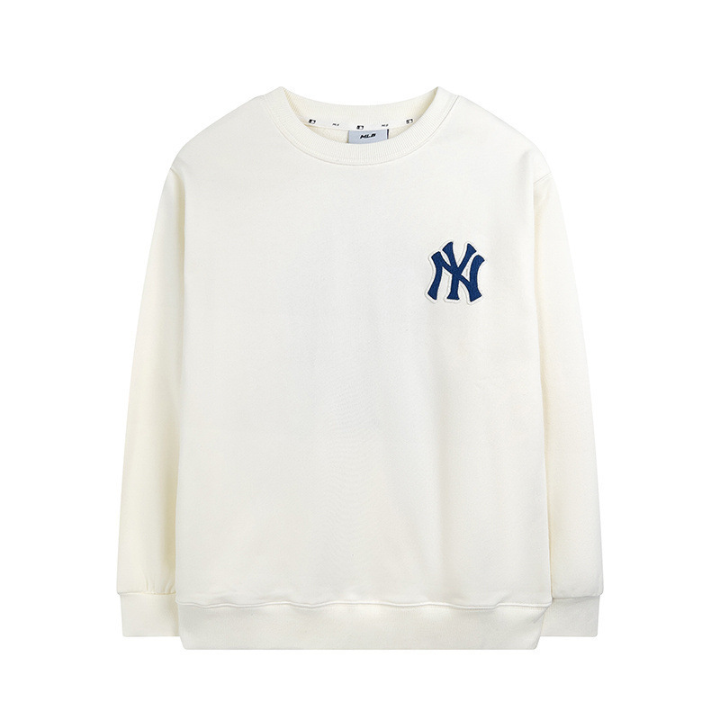 MLB圆领卫衣男女秋季新款情侣刺绣老花大logo宽松纯棉套头衫NY洋|undefined