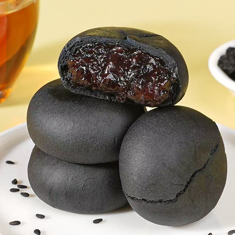 黒紫餅5個、朝食菓子、伝統的なネットセレブ、オフィスカジュアル、食欲を満たす栄養価の高いスナック、ドラマ鑑賞用スナック、全箱バッチ|undefined