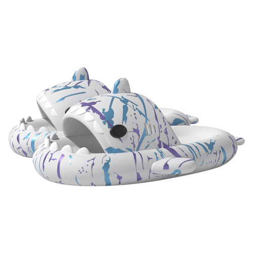 Cross-border sports shark cool flip-flops for women summer new EVA light insole feel comfortable home slippers shower slippers for men