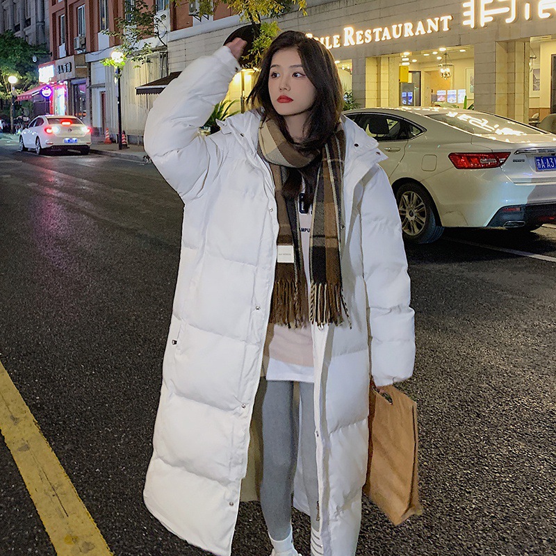 羽绒棉服女中长款过膝2024冬季韩版棉袄宽松加厚棉衣外套日韩休闲