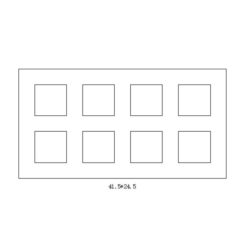 8 pieces [2*4] 41.5*24.5cm