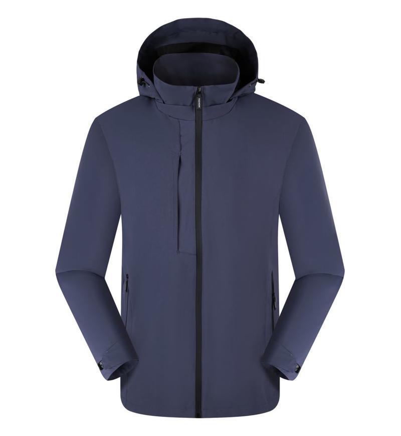 Primavera y otoño nuevo estilo al aire libre camping encapuchado vestir de asalto logotipo impermeable caminata ropa de montaña abrigo delgado