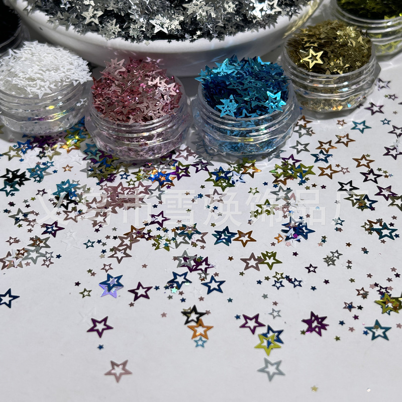 Super Thin Hollow Five-Pointed Star Nail Art Decorations Laser Star Sequins Glitter DIY Handmade Material Accessories Super Thin Hollow Five-Pointed Star Nail Art Decorations Laser Star Sequins Glitter DIY Handmade Material Accessories