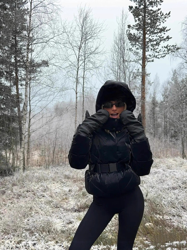 alo欧美风连帽滑雪服加厚加绒棉衣棉服外套女收腰冬季滑雪衣夹克|undefined