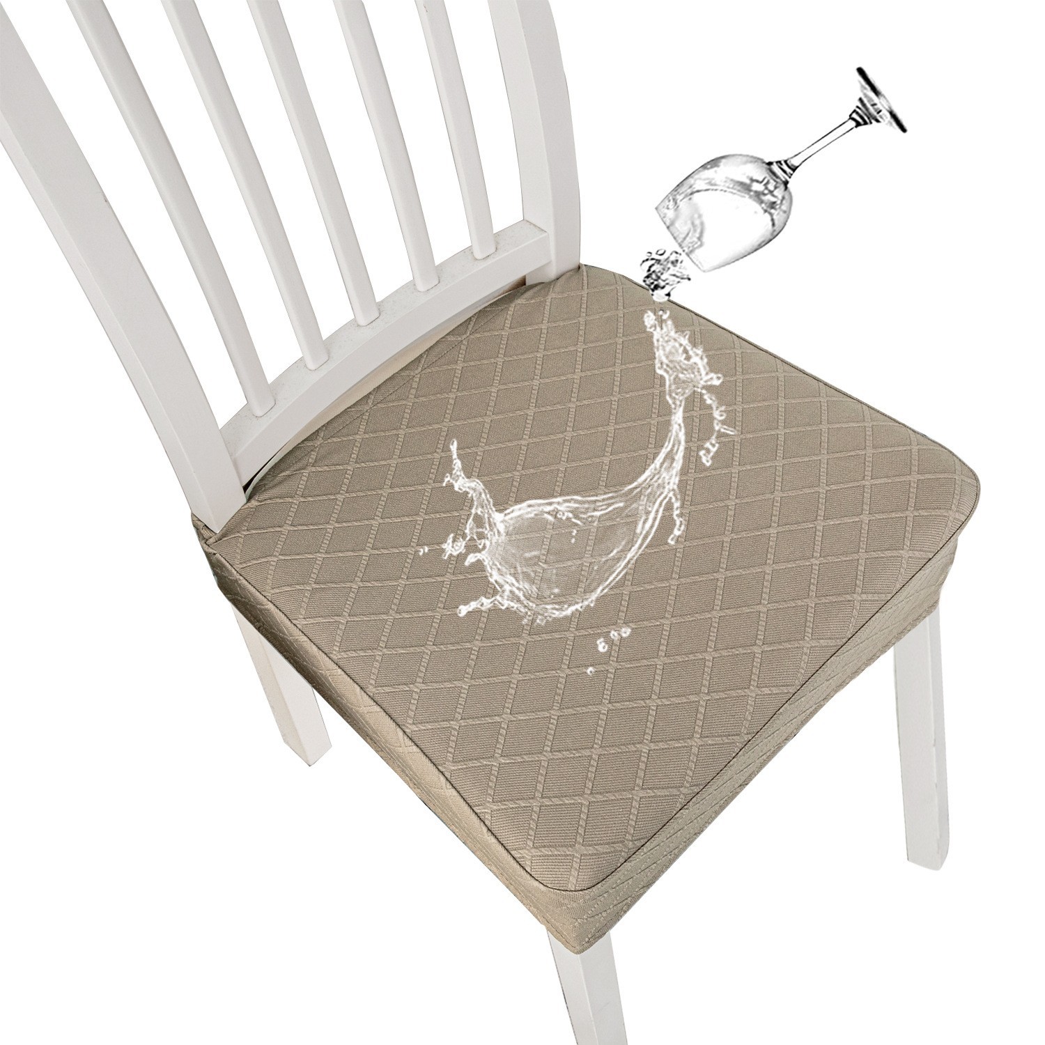 Funda de Silla Transfronteriza de Amazon, Tejida con Patrón de Diamantes, Color Sólido, Elástica, Impermeable, para Hotel, Casa de Huéspedes y Hogar