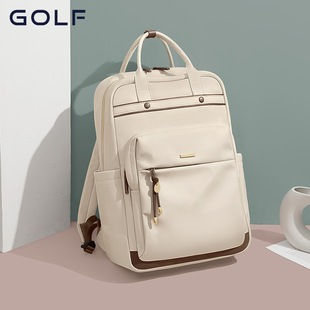 GOLF Backpack Ins College Student Schoolbag Water-repellent Large Capacity 15.6-inch Computer Canvas Backpack for Women