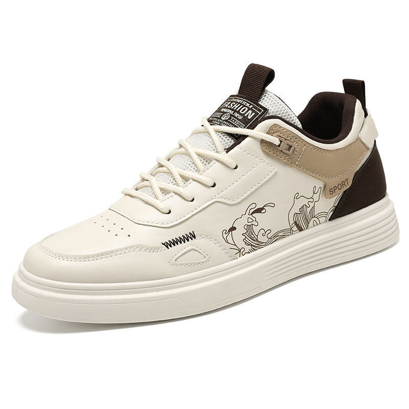 Zapatos de hombre 2024 nuevos zapatos blancos de verano de moda coreana zapatos de skate juveniles zapatos deportivos casuales de moda hombres