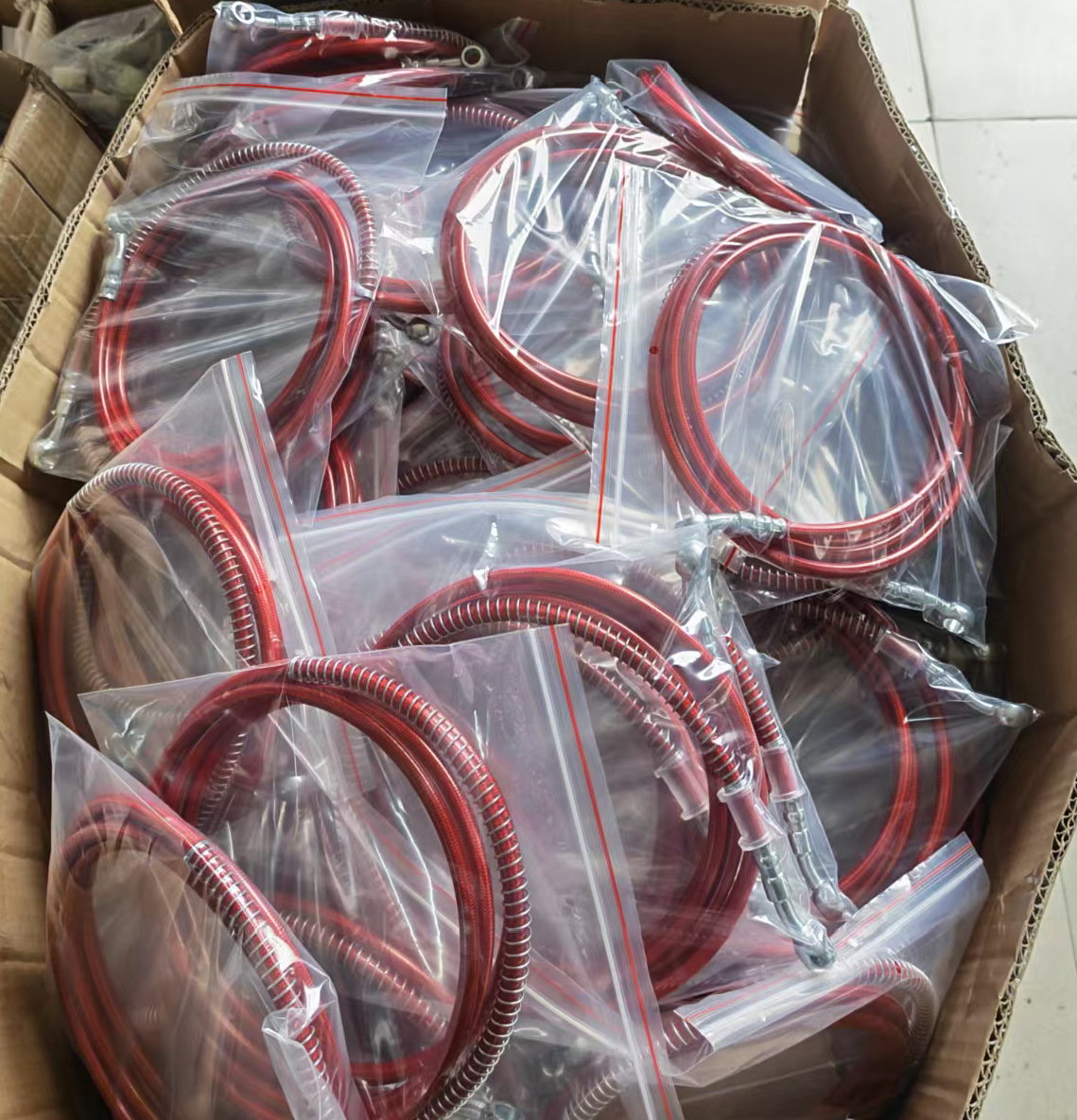 Modified Scooter Front and Rear Disc Brake Oil Lines, Electric Vehicle Brake Oil Lines, High-Pressure Steel Hoses, Universal, Colorful