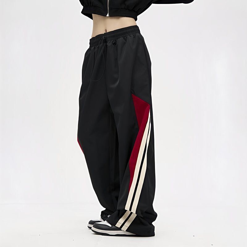 American Retro Street Dance Striped Sweatpants Unisex Loose Drape Casual Trendy Wide-Leg Pants High Street Jogger Trendy Pants American Retro Street Dance Striped Sweatpants Unisex Loose Drape Casual Trendy Wide-Leg Pants High Street Jogger Trendy Pants