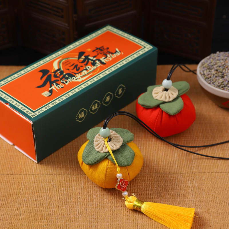 Dragon Boat Festival bolsita ajenjo repelente de mosquitos bolso bolsita portátil para el examen de ingreso a la universidad título coche bolsa colgante bolsita caqui