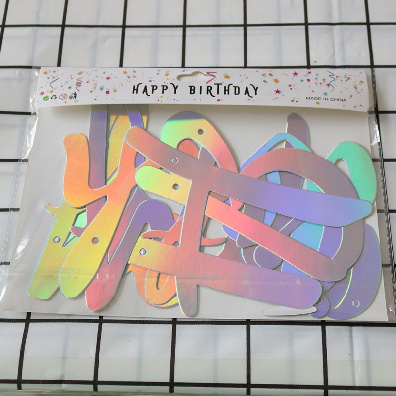 Ins赤ちゃん歳誕生日パーティー装飾旗happy birthday連体アルファベット誕生日花|undefined