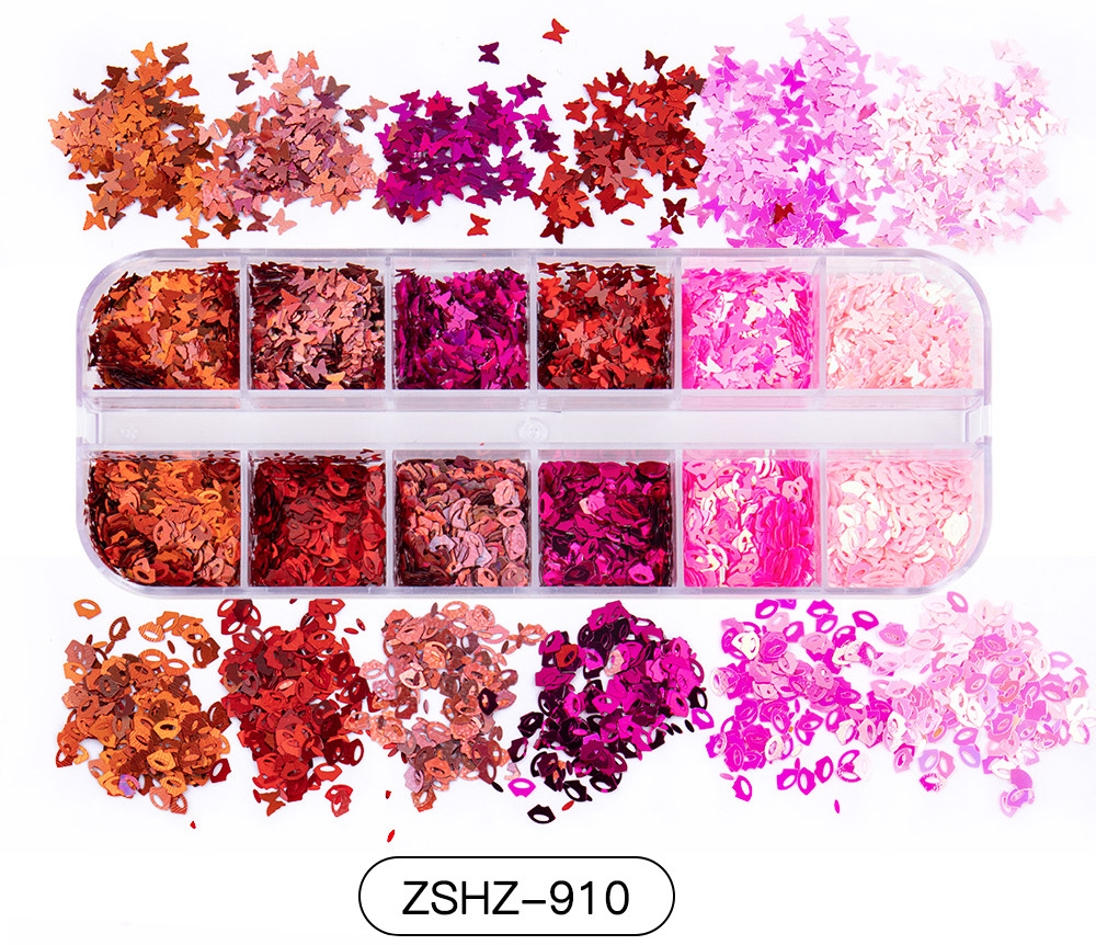 30g Weight Nail Decoration Accessories Nail Supplies See detail page-[15 Books in a Box] Rainbow Horse Keychain Box Quantity Sequin Material Square, Moon, Heart Shape Pattern Simple Style Style Hot 12 Nail Art Too Small Sequins Nail Art Jewelry For Valentine's Day Ultra-Thin Nail Sticker Wholesale 12