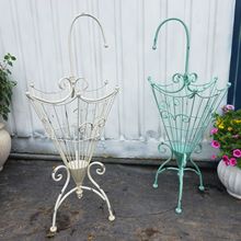 歐式做舊復古風爬藤架戶外庭院傘形攀爬架花園立式鐵線蓮支柱架子