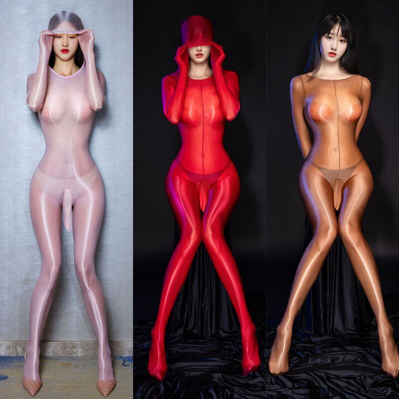 Bullet-Separating Elephant Nose Jj Set, High Elasticity, Open Crotch, No Need to Take Off, Full-Body Bodysuit, Erotic Lingerie for Women