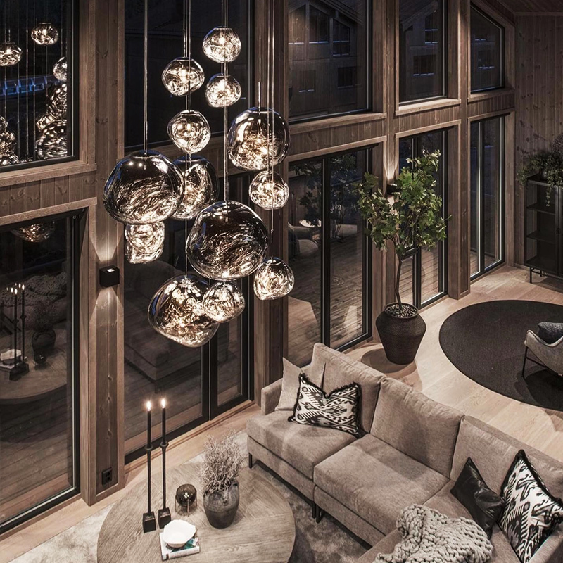 Light Luxury Art Modern Design Lava Chandelier Bar Counter Villa Duplex Staircase Chandelier Creative Clothing Store Chandelier