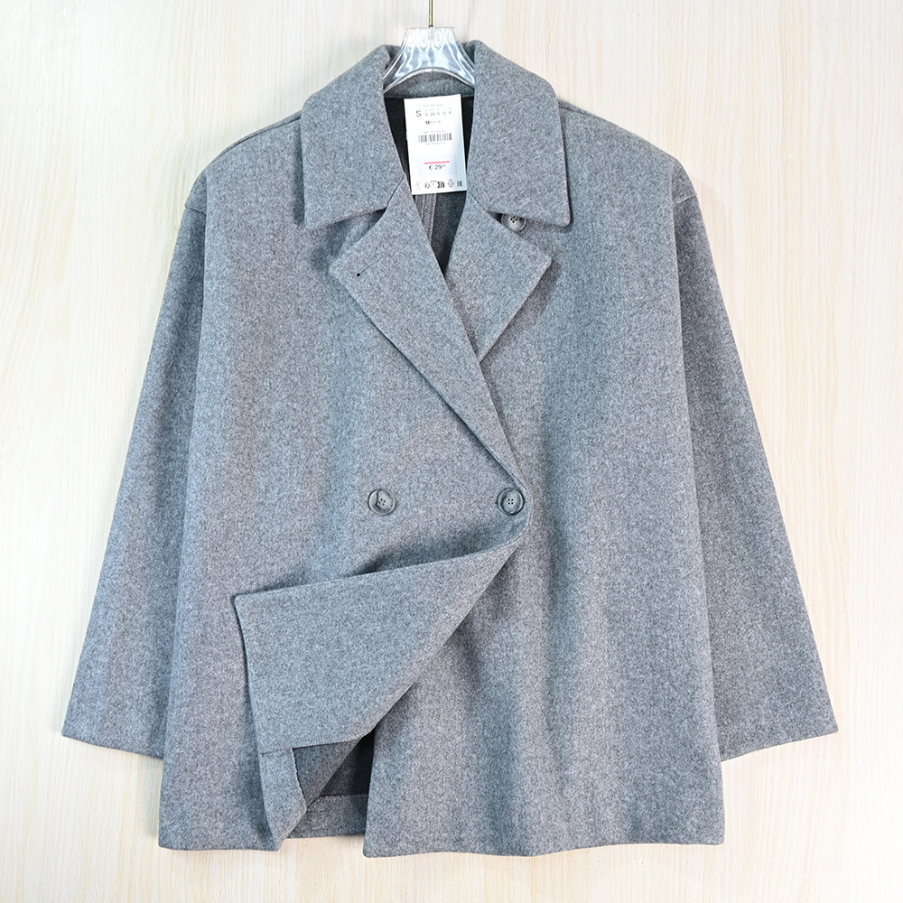 Siqi Women's Clothing 2511/24 Spanish Single 29 Euro Double-Breasted One-Button Suit Collar Imitation Wool Coat Jacket