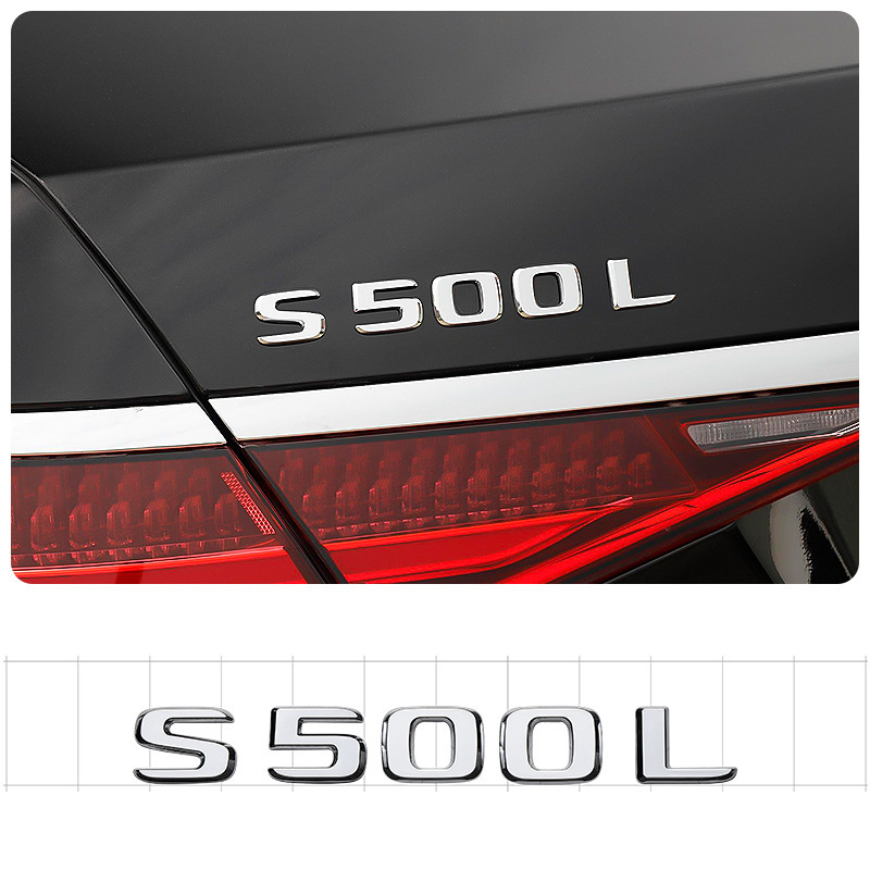 Suitable for Mercedes-Benz S-Class S65L Tail Label S320L S350L Modified S400L S580L Number Letter Labeling