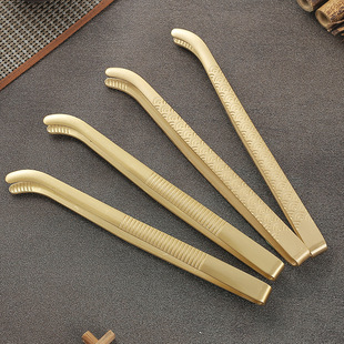 Xiangyun Tea Clip Tea Tweezers Brass Tea Clip Non-Slip Cup Clip Kung Fu Tea Set Accessories All-Copper Integrated Tea Cup Clip for Making Tea