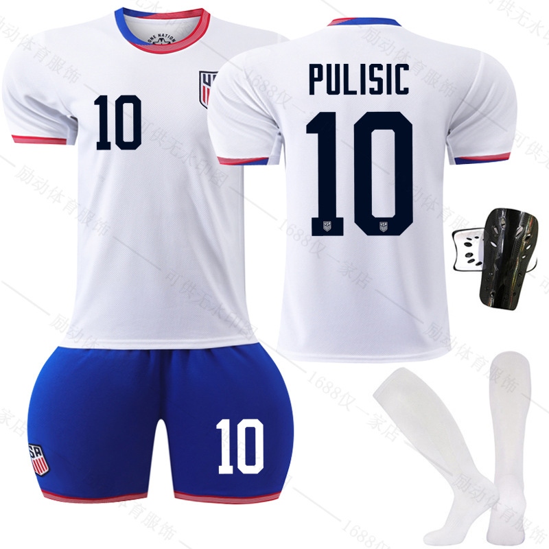 2024年美洲杯足球服美国主场球衣10号普利西奇8麦肯尼工厂大量货