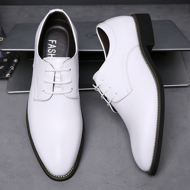 Новые мужские туфли 2025 года: деловые повседневные кожаные туфли, мужские туфли на шнуровке для свадьбы, молодежные туфли для свиданий, белые туфли, туфли для женихов и свидетелей
