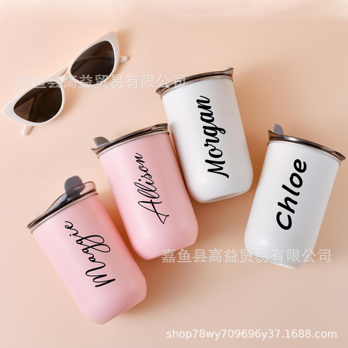 Etsy taza termo de acero inoxidable de impresión en color de venta caliente personalizada nueva taza portátil con tapa fría y caliente