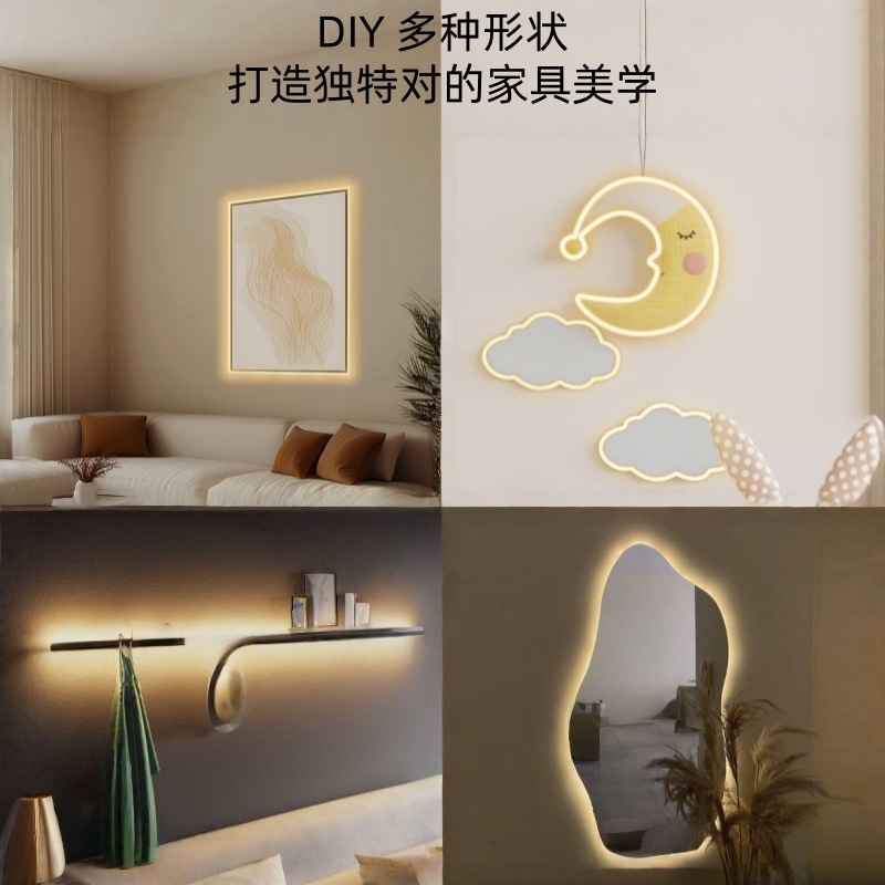 COB 5V LED Strip Light Ultra-Narrow Low Voltage Waterproof USB Self-Adhesive High CRI Flicker-Free TV Ambient Light