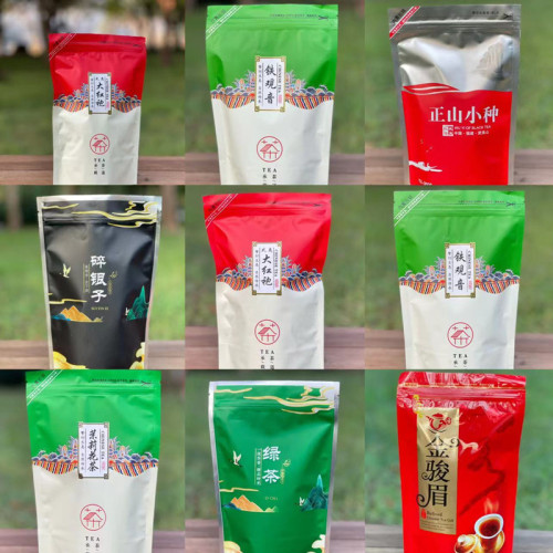 Live streaming e-commerce oolong tea Jin Jun Mei, Zheng Shan Xiao Zhong, Tie Guan Yin, Jasmine tea, green tea supermarket night market stall set tea