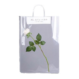 Bolso transparente borde Internet celebridad solo bolso de hombro impermeable a prueba de polvo fresco embalaje de ramo de Acción de Gracias bolso de embalaje de una sola flor