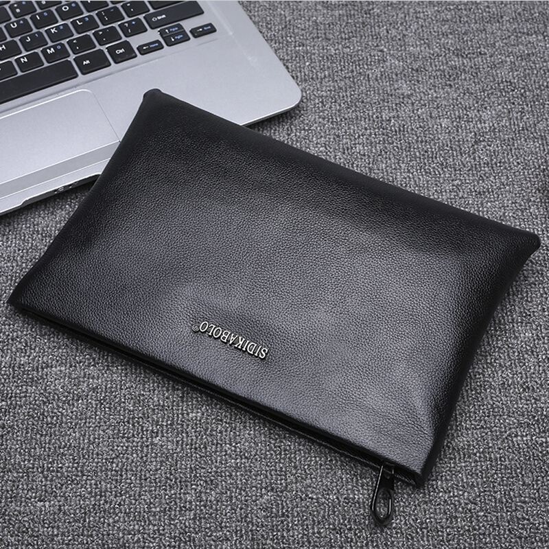 Men's genuine leather clutch bag, large capacity top-layer cowhide handbag, men's casual envelope bag, men's clutch bag, men's handbag