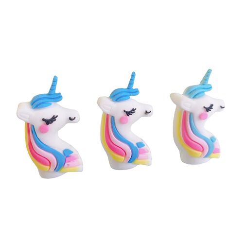 Creative cartoon unicorn pen cap protector 3D stereoscopic neutral pen pencil PVC soft rubber pen tip factory wholesale