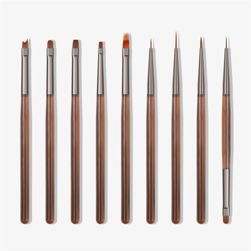 Japanese nail pen brush sweep pen construction pen semi-transparent rod phototherapy painted line pen gradient pen factory direct sales