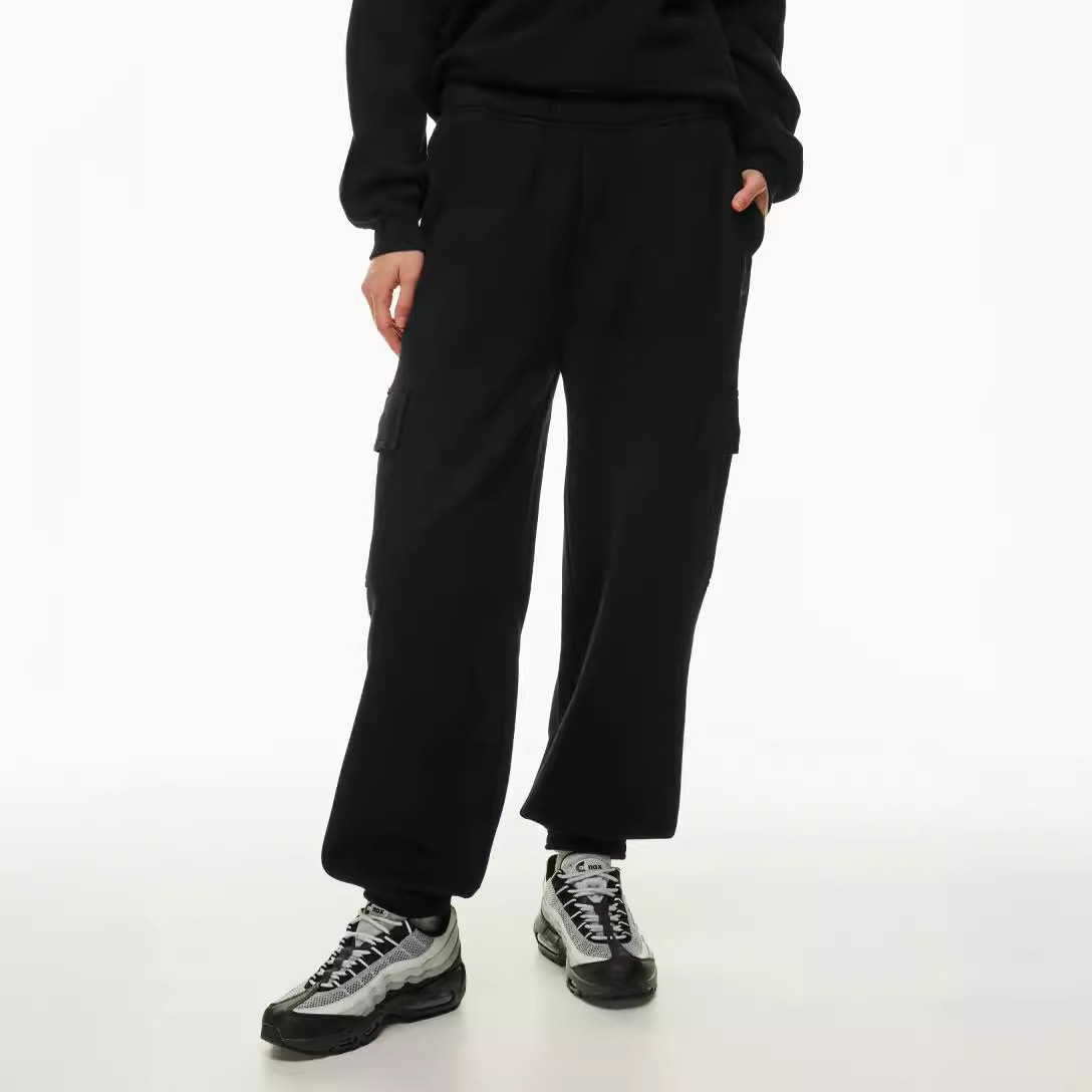 Amazon Elástico de cintura alta de pierna ancha pantalones cortos de las mujeres de Europa y América transfronteriza Otoño e Invierno Nueva suelta más tamaño pantalones Casuales image 6