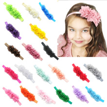 A15新款欧美宝宝发带 雪纺花婴儿发带头花头带 公主拍照道具20色