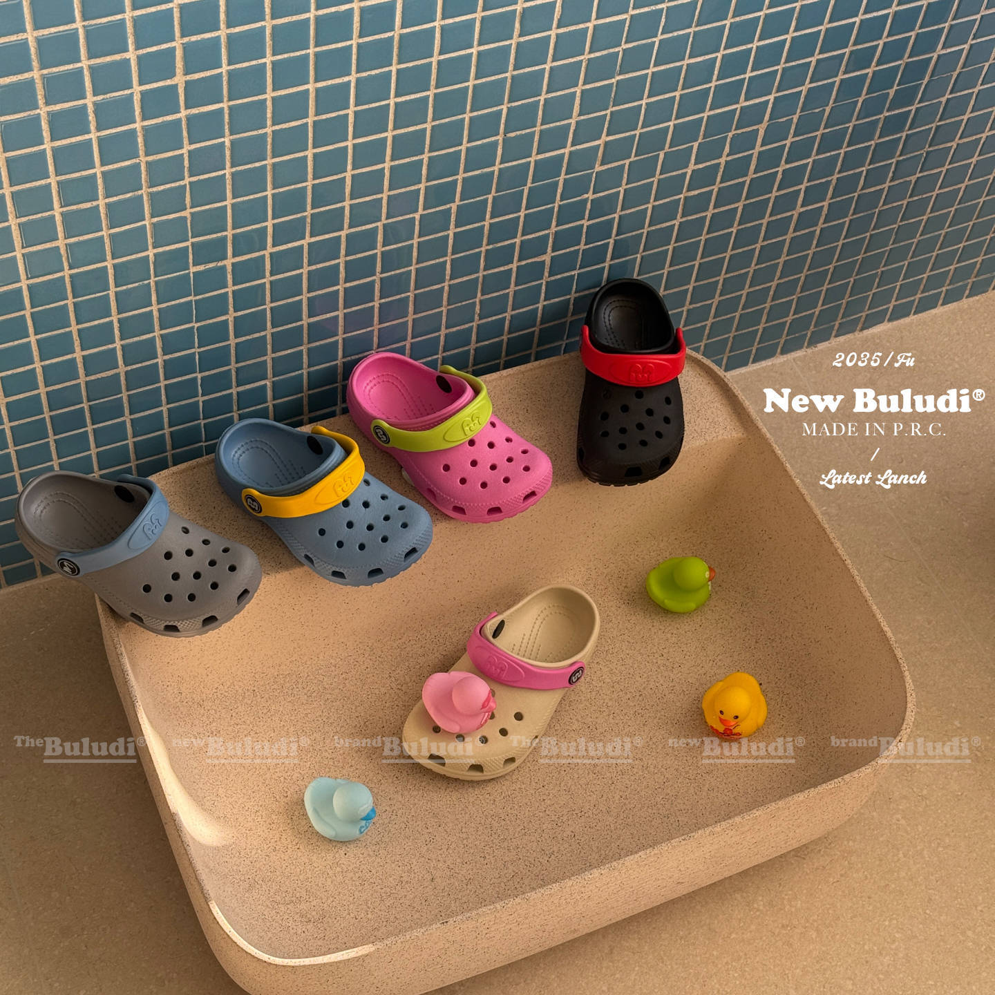 Xshx Color-Block Dopamine | Children's Clogs with Anti-Slip Closed-Toe Protection, Odor-Resistant, Dual-Wear for Boys and Girls