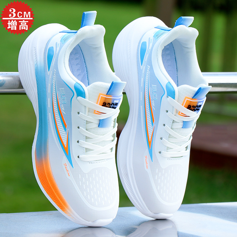 [Aumento de altura y delgado] zapatos de correr de hombre ligeros primavera / verano 2025 zapatos casuales de malla transpirables zapatos deportivos de hombre versátiles image 14