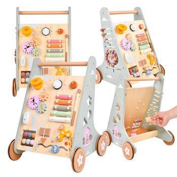 Juguetes personalizados de madera para bebés pequeños caminantes caminantes multifuncionales para el hogar 1 - 3 años